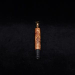 This image portrays Straight Taper (Standard) Burl-Dynavap Stem + Ebony M.P. - NEW! by Dovetail Woodwork.