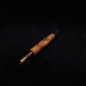 This image portrays Straight Taper (Standard) Burl-Dynavap Stem + Ebony M.P. - NEW! by Dovetail Woodwork.