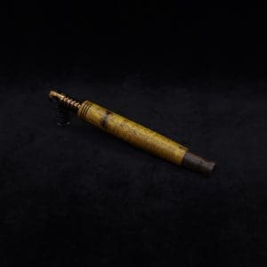 This image portrays Straight Taper XL Burl-Dynavap Stem + Blackwood M.P. - NEW! by Dovetail Woodwork.