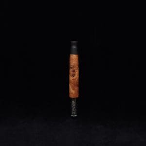 This image portrays Straight Taper (Standard) Burl-Dynavap Stem + Ebony M.P. - NEW! by Dovetail Woodwork.