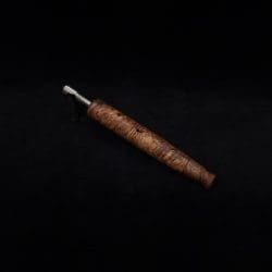 This image portrays Straight Taper XL Burl-Dynavap Stem + Book-Matched M.P. - NEW! by Dovetail Woodwork.