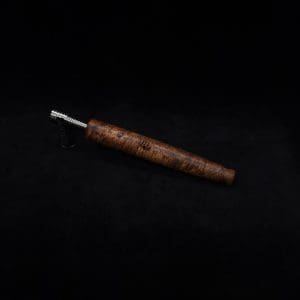 This image portrays Straight Taper XL Burl-Dynavap Stem + Book-Matched M.P. - NEW! by Dovetail Woodwork.