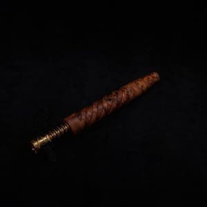 This image portrays Helical Dynavap XL Exhibition Grade Thuya Burl Stem + Matching Mouthpiece-NEW! by Dovetail Woodwork.