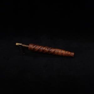 This image portrays Helical Dynavap XL Exhibition Grade Thuya Burl Stem + Matching Mouthpiece-NEW! by Dovetail Woodwork.