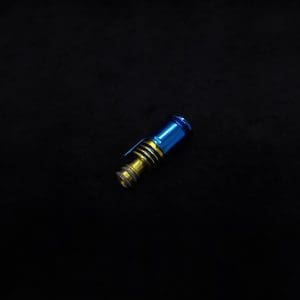 This image portrays HyperDyn Tip & Cap Kit-Anodized (Royal Blue/Gold) NEW! by Dovetail Woodwork.