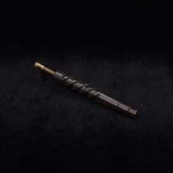 This image portrays Helical Dynavap XL Stem Malaysian Blackwood + Matching Mouthpiece-NEW! by Dovetail Woodwork.