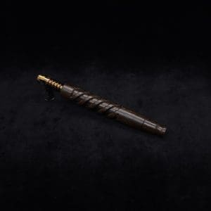 This image portrays Helical Dynavap XL Stem Malaysian Blackwood + Matching Mouthpiece-NEW! by Dovetail Woodwork.