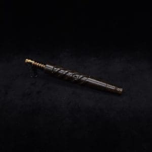 This image portrays Helical Dynavap XL Stem Malaysian Blackwood + Matching Mouthpiece-NEW! by Dovetail Woodwork.