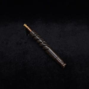 This image portrays Helical Dynavap XL Stem Malaysian Blackwood + Matching Mouthpiece-NEW! by Dovetail Woodwork.