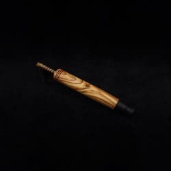 This image portrays Straight Taper XL-Dynavap Stem + Striped Ebony M.P. - NEW! by Dovetail Woodwork.