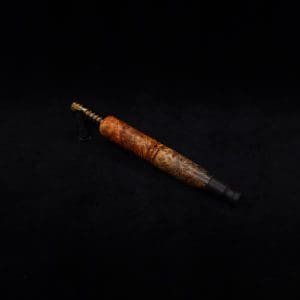 This image portrays Straight Taper XL-Dynavap Burl Stem + Striped Ebony M.P. - NEW! by Dovetail Woodwork.