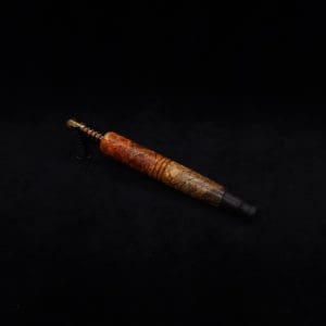 This image portrays Straight Taper XL-Dynavap Burl Stem + Striped Ebony M.P. - NEW! by Dovetail Woodwork.