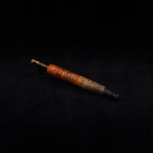 This image portrays Straight Taper XL-Dynavap Burl Stem + Striped Ebony M.P. - NEW! by Dovetail Woodwork.