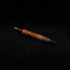 This image portrays Straight Taper XL-Dynavap Burl Stem + Striped Ebony M.P. - NEW! by Dovetail Woodwork.