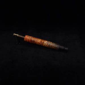 This image portrays Straight Taper XL-Dynavap Burl Stem + Striped Ebony M.P. - NEW! by Dovetail Woodwork.