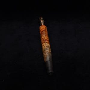 This image portrays Straight Taper XL-Dynavap Burl Stem + Striped Ebony M.P. - NEW! by Dovetail Woodwork.