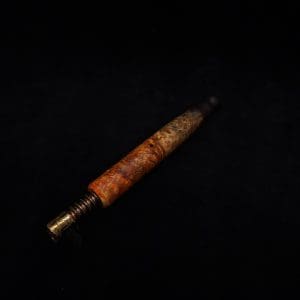 This image portrays Straight Taper XL-Dynavap Burl Stem + Striped Ebony M.P. - NEW! by Dovetail Woodwork.