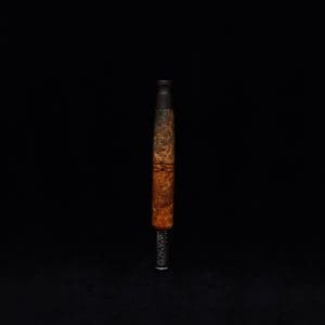 This image portrays Straight Taper XL-Dynavap Burl Stem + Striped Ebony M.P. - NEW! by Dovetail Woodwork.