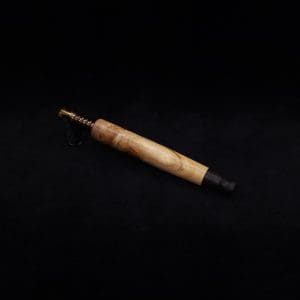 This image portrays Straight Taper Hybrid XL-Dynavap Stem + Striped Ebony M.P. - NEW! by Dovetail Woodwork.