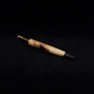 This image portrays Straight Taper Hybrid XL-Dynavap Stem + Striped Ebony M.P. - NEW! by Dovetail Woodwork.