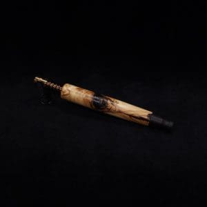 This image portrays Straight Taper Hybrid XL-Dynavap Stem + Striped Ebony M.P. - NEW! by Dovetail Woodwork.