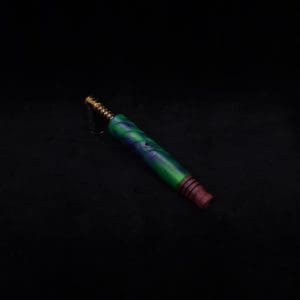 This image portrays Helical Dynavap (Standard) Luminescent Stem + Purpleheart M.P.-NEW by Dovetail Woodwork.