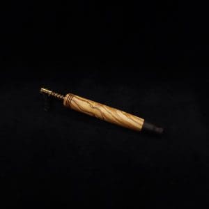 This image portrays Straight Taper XL-Dynavap Stem + Striped Ebony M.P. - NEW! by Dovetail Woodwork.