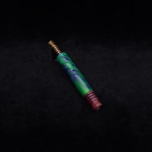 This image portrays Helical Dynavap (Standard) Luminescent Stem + Purpleheart M.P.-NEW by Dovetail Woodwork.