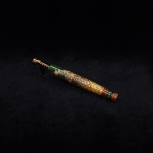 This image portrays Straight Taper XL-Dynavap Burl Hybrid Stem + Cocobolo Hybrid M.P. - NEW! by Dovetail Woodwork.