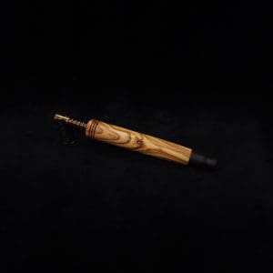 This image portrays Straight Taper XL-Dynavap Stem + Striped Ebony M.P. - NEW! by Dovetail Woodwork.