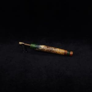 This image portrays Straight Taper XL-Dynavap Burl Hybrid Stem + Cocobolo Hybrid M.P. - NEW! by Dovetail Woodwork.