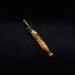 This image portrays Straight Taper XL-Dynavap Burl Hybrid Stem + Cocobolo Hybrid M.P. - NEW! by Dovetail Woodwork.