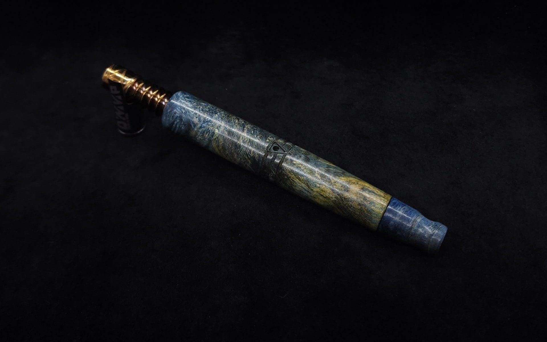 This image portrays Straight Taper XL-Dynavap Burl Stem + Matching M.P. - NEW! by Dovetail Woodwork.