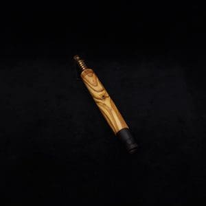 This image portrays Straight Taper XL-Dynavap Stem + Striped Ebony M.P. - NEW! by Dovetail Woodwork.