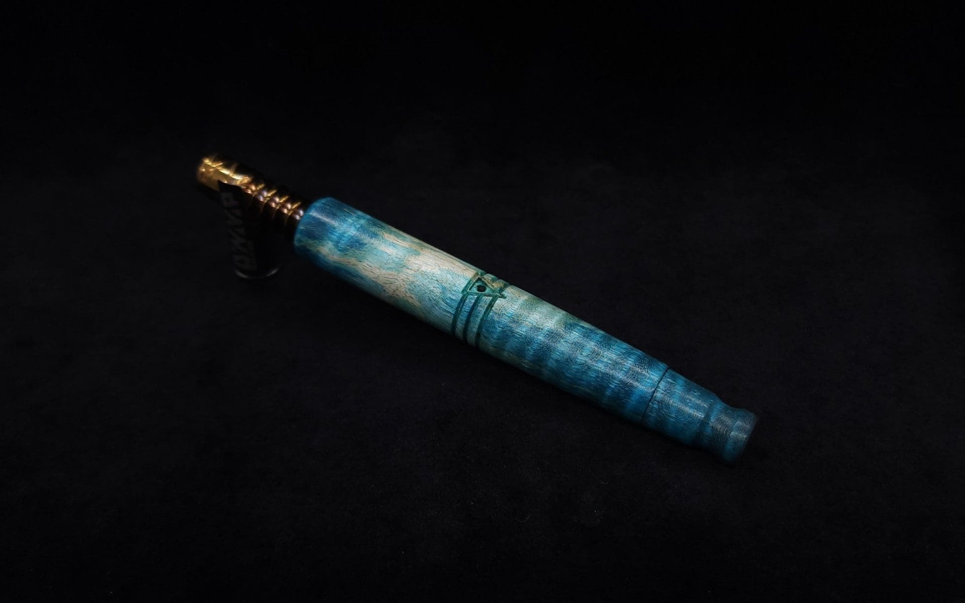 This image portrays Straight Taper XL-Dynavap Burl Stem + Book-Matched M.P. - NEW! by Dovetail Woodwork.