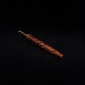 This image portrays Helical Dynavap XL Exhibition Grade Thuya Burl Stem + (2) Mouthpieces-NEW! by Dovetail Woodwork.