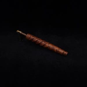 This image portrays Helical Dynavap XL Exhibition Grade Thuya Burl Stem + (2) Mouthpieces-NEW! by Dovetail Woodwork.