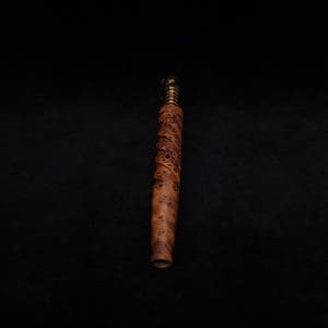 This image portrays Helical Dynavap XL Exhibition Grade Thuya Burl Stem + (2) Mouthpieces-NEW! by Dovetail Woodwork.