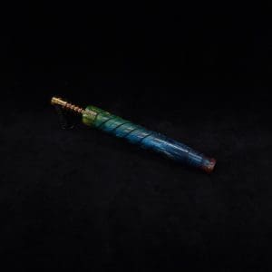 This image portrays Helical Dynavap XL Color Spectrum Burl Stem + Book-Matched M.P.-NEW! by Dovetail Woodwork.