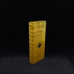 This image portrays Dynavap Device/Material Storage Case-Wavy Maple (XL) by Dovetail Woodwork.