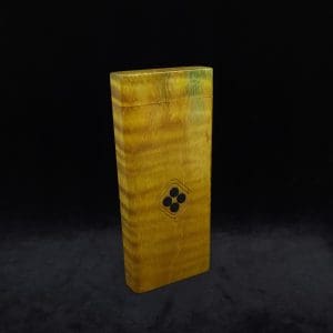 This image portrays Dynavap Device/Material Storage Case-Wavy Maple (XL) by Dovetail Woodwork.