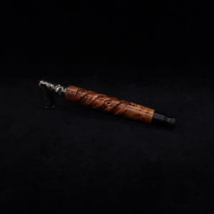 This image portrays Helical Dynavap XL Exhibition Grade Thuya Burl Stem + Matching Mouthpiece-NEW! by Dovetail Woodwork.