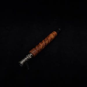 This image portrays Helical Dynavap XL Exhibition Grade Thuya Burl Stem + Matching Mouthpiece-NEW! by Dovetail Woodwork.