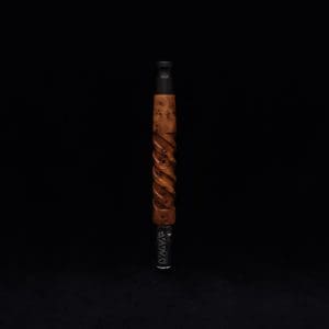 This image portrays Helical Dynavap XL Exhibition Grade Thuya Burl Stem + Matching Mouthpiece-NEW! by Dovetail Woodwork.