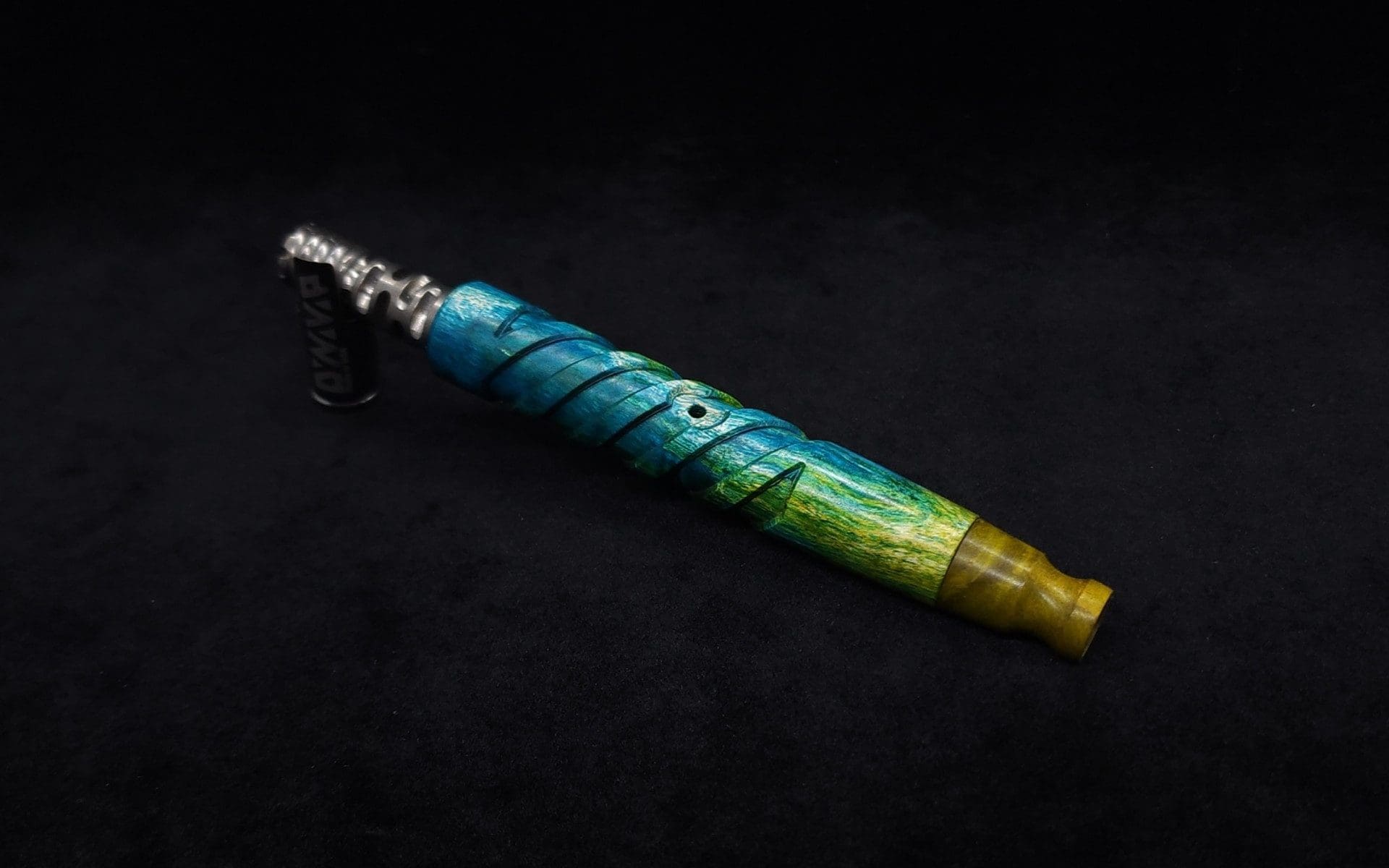 This image portrays Helical Dynavap XL Burl Stem + Matching M.P.-NEW! by Dovetail Woodwork.