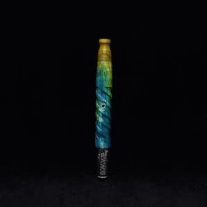 This image portrays Helical Dynavap XL Burl Stem + Matching M.P.-NEW! by Dovetail Woodwork.