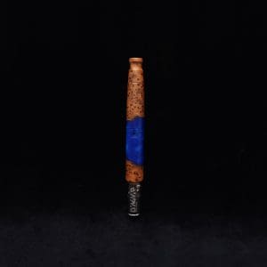 This image portrays Straight Taper XL-Dynavap Burl Hybrid Stem + Book-Matched M.P. - NEW! by Dovetail Woodwork.