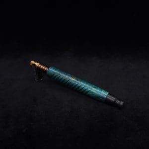 This image portrays Cosmic Burl-Eclipse (2025) XL Dynavap Stem + Ebony Mouthpiece by Dovetail Woodwork.