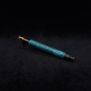 This image portrays Cosmic Burl-Eclipse (2025) XL Dynavap Stem + Ebony Mouthpiece by Dovetail Woodwork.