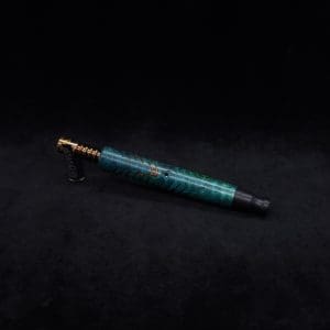 This image portrays Cosmic Burl-Eclipse (2025) XL Dynavap Stem + Ebony Mouthpiece by Dovetail Woodwork.